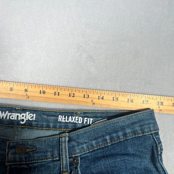 Wrangler Jeans Mens 36/29 Blue Denim Straight Leg Relaxed Fit Cowboy Chore Work - Picture 6 of 7